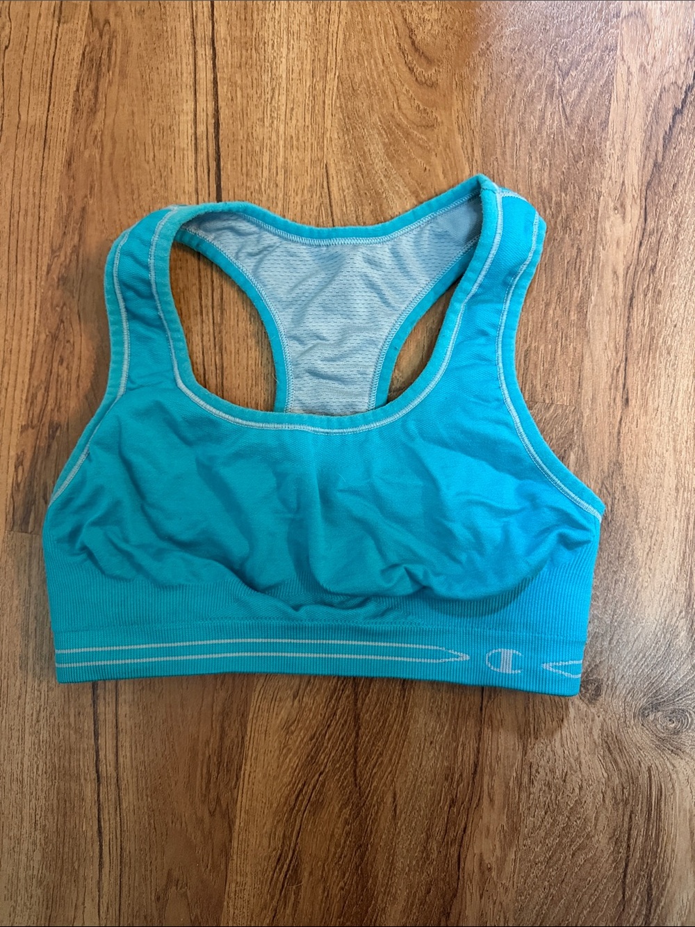 Reversible Champion Teal Seamless Racerback Sports Bra